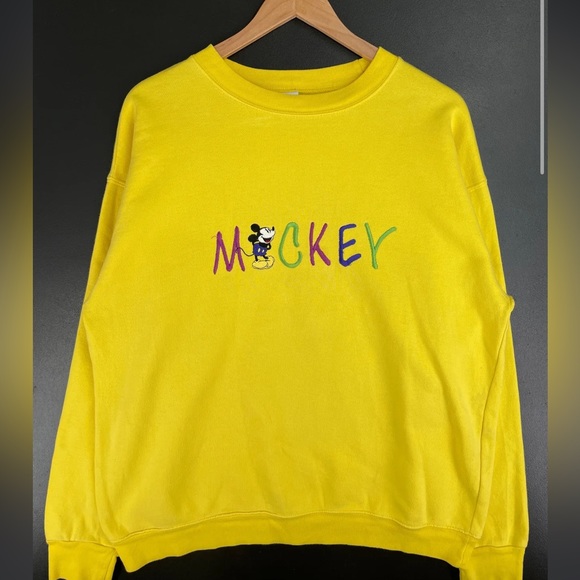 Disney Sweaters - Vintage 90s Mickey Disney Embroidered Sweatshirt